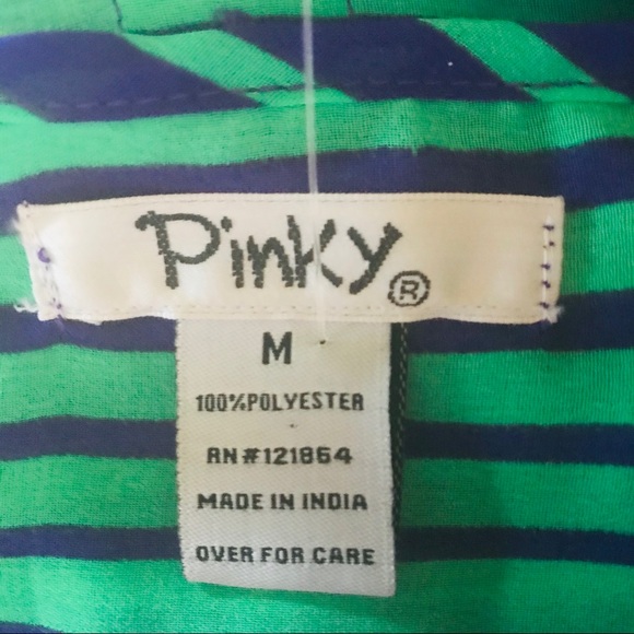 Pinky - Lady green/blue striped camisole, Size: M - Picture 5 of 5